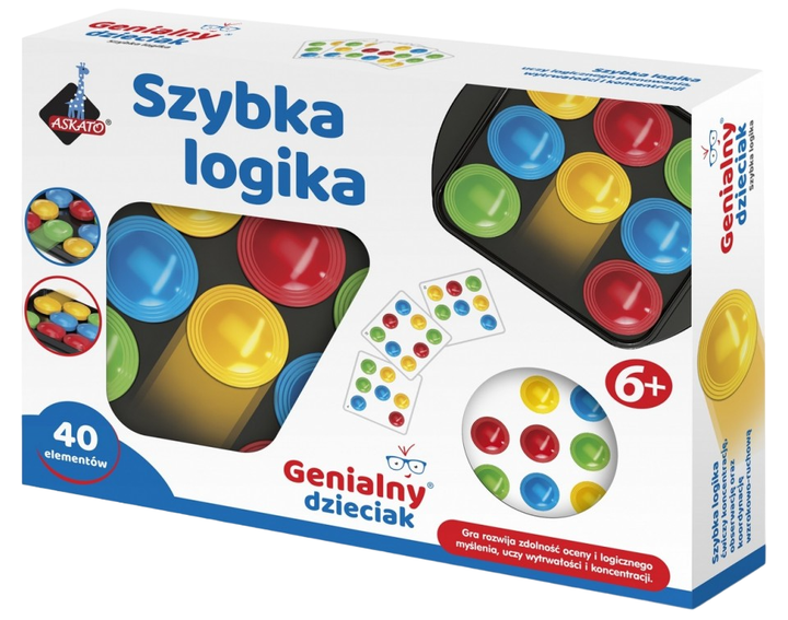 Zestaw edukacyjny Askato Genialny dzieciak - Szybka logika (6901440117935) - obraz 1