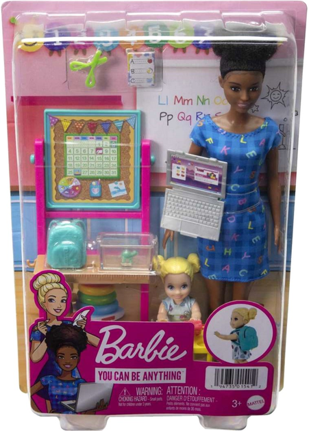 Lalka Barbie Nauczycielka Brunetka mała lalka Blondynka akcesoria dla dzieci od 3 lat (0194735015412) - obraz 1