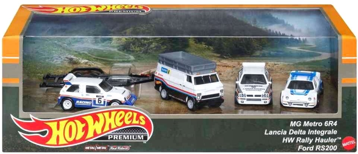 Набір Hot Wheels Premium 4 Garaż Jay Leno Wielopak транспортних засобів (0194735100866) - зображення 1