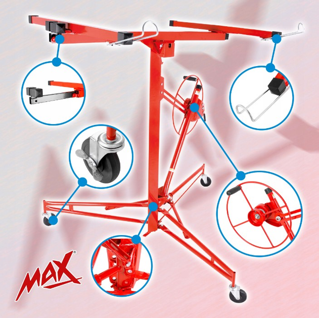 Підйомник для гіпсокартону MAX MXPPG35M підйом до 3.5 м - зображення 2