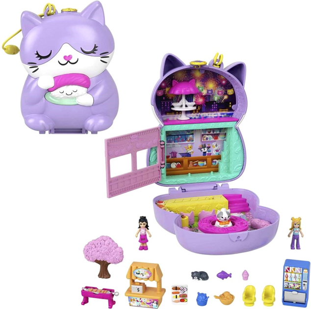 Набір Polly Pocket компактний Суші-бар Кошеня (0194735009398) - зображення 1