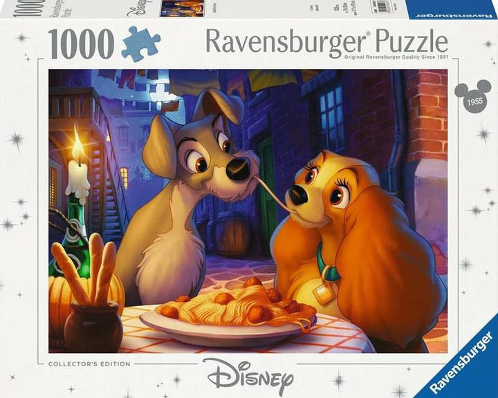 Пазл Ravensburger Classic Disney Закохана дворняжка 70 x 50 см 1000 деталей (4005555000037) - зображення 1