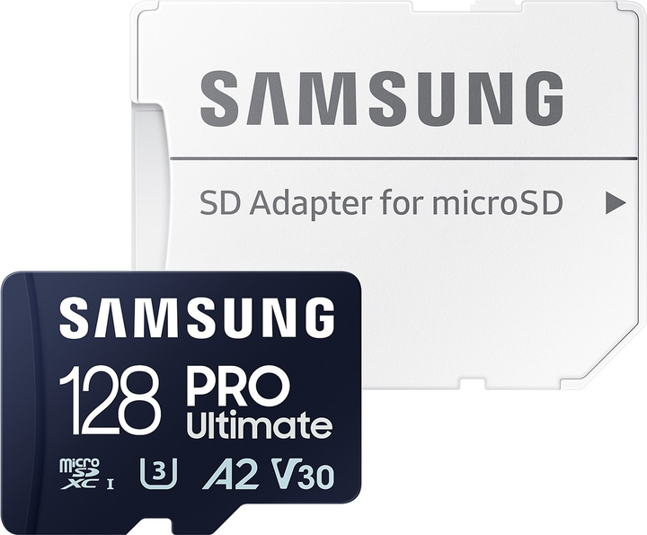 Karta pamięci Samsung PRO Ultimate microSDXC 128GB UHS-I U3 V30 A2 + SD adapter (MB-MY128SA/WW) - obraz 1