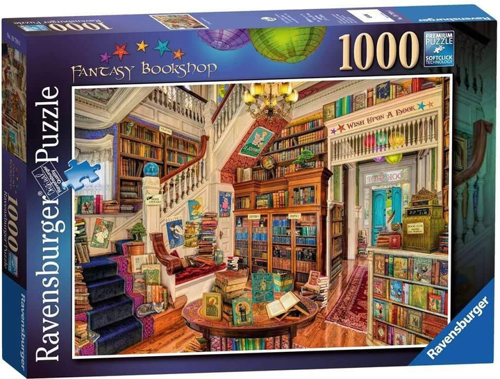 Пазл Ravensburger Фантастичний книжковий магазин 70 х 50 см 1000 деталей (4005555003236) - зображення 1