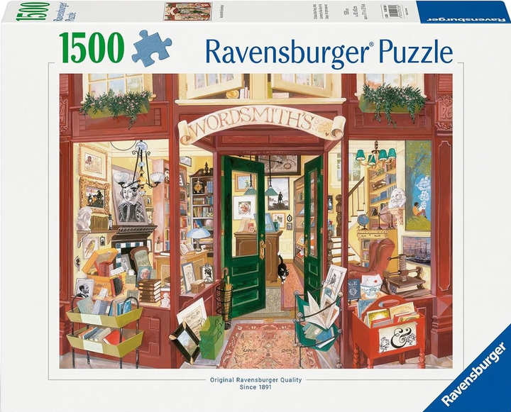 Пазл Ravensburger Wordsmith's Книжковий магазин 80 x 60 см 1500 деталей (4005555007289) - зображення 1