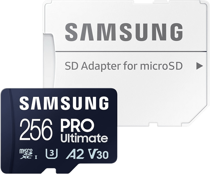 Карта памяти Samsung PRO Ultimate microSDXC 256GB UHS-I U3 V30 A2 + SD адаптер (MB-MY256SA/WW) - изображение 1