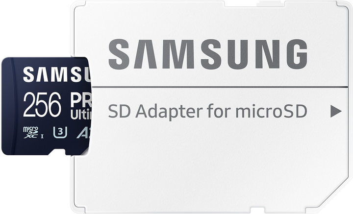 Карта памяти Samsung PRO Ultimate microSDXC 256GB UHS-I U3 V30 A2 + SD адаптер (MB-MY256SA/WW) - изображение 5