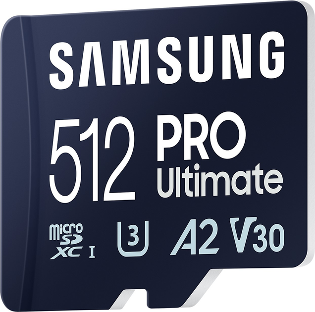 Карта памяти Samsung PRO Ultimate microSDXC 512GB UHS-I U3 V30 A2 + SD адаптер (MB-MY512SA/WW) - изображение 3