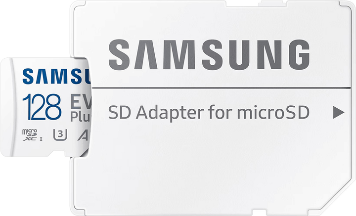 Карта памяти Samsung Evo Plus microSDXC 128GB UHS-I U3 V30 A2 + SD адаптер (MB-MC128SA/EU) - изображение 5