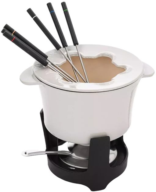 Zestaw do fondue Duka Scandi kremowy czarny 1.3 l (5904422204532) - obraz 2