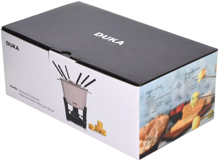 Набір для фондю Duka Scandi кремовий чорний 1.3 л (5904422204532) - зображення 4