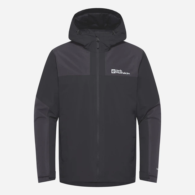 Куртка демисезонная с капюшоном мужская Jack Wolfskin Jasper Ins Jkt M A61872_6000 S Черная (4064886337069) - изображение 6