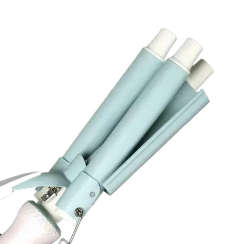 Плойка для завивки волос тройная VGR V-595 с керамическим покрытием 90W White-Green (3_05263) - Фото 4 Плойка для завивки волос тройная VGR V-595 с керамическим покрытием 90W White-Green (3_05263) - изображение 4