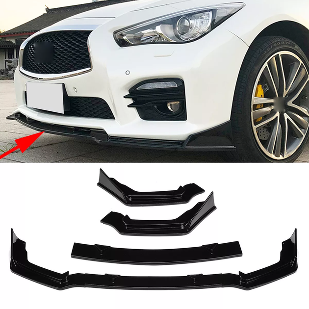 Накладка на передний бампер Infiniti Q50 Q50L (14-17 г.в.) - изображение 6
