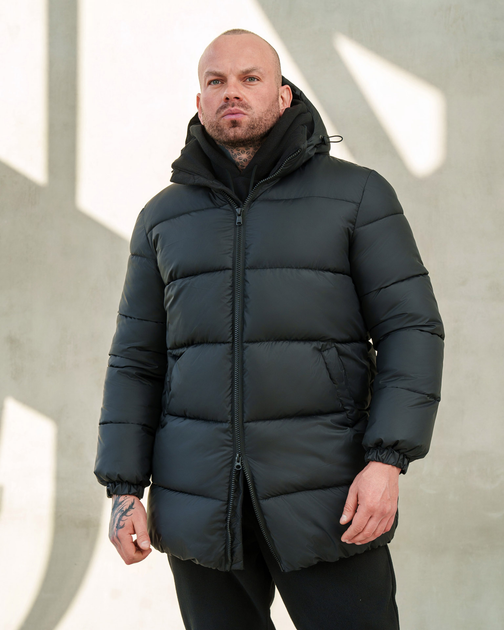 Парка зимова чорний L - Фото 4 Парка зимова чорний L - зображення 4
