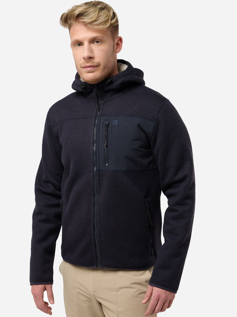 Толстовка мужская Jack Wolfskin Kaminfeuer Hooded Jkt M A60057_C0413 M Синяя (4064886345248) 