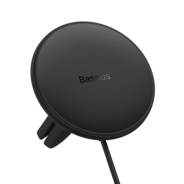 Автомобільний зарядний пристрій бездротовий Baseus із тримачем MagSafe 40 Вт Black (SUCX040001) - зображення 7