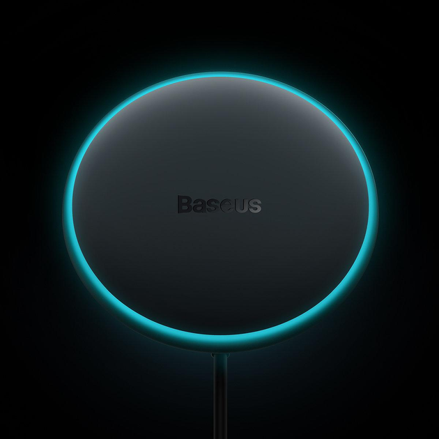 Автомобільний зарядний пристрій бездротовий Baseus із тримачем MagSafe 40 Вт Black (SUCX040001) - зображення 8