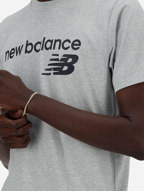 Футболка бавовняна чоловіча New Balance NBMT41905AG M Сіра (197375452715) - зображення 4