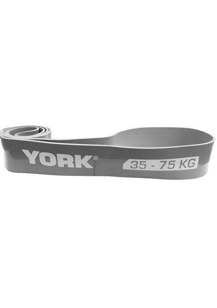 Резинка для фітнесу York 35-75кг - 2080x85x4,5 мм, сірий - зображення 2