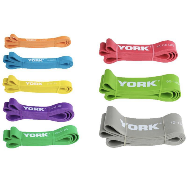 Резинка для фітнесу York 35-75кг - 2080x85x4,5 мм, сірий - зображення 9