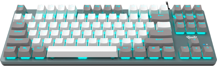 Клавіатура дротова Aula Wind F3287 Mechanical Grey/White KRGD Blue USB EN/UA (6948391240954) - зображення 4