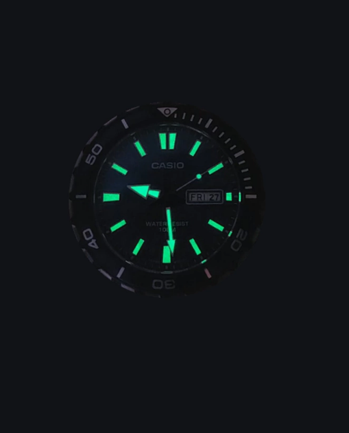 Мужские часы CASIO MTD-125D-2A2VDF в серебристом исполнении с бирюзовым циферблатом - изображение 6