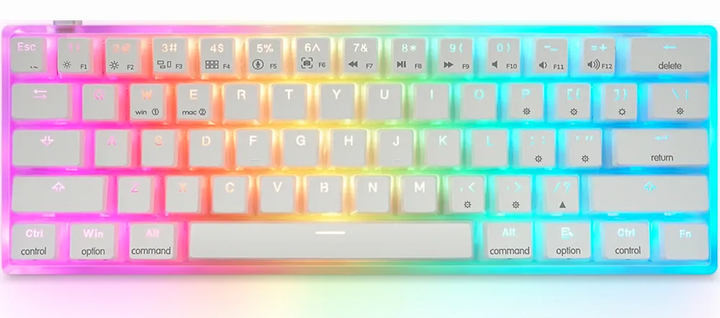 Механическая клавиатура Skyloong GK61 SK61 Gateron Transparent Hot