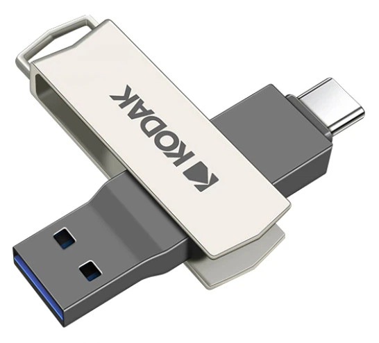 Флешка Kodak 64GB 2в1 (USB / Type-C) Металл - Фото 1 Флешка Kodak 64GB 2в1 (USB / Type-C) Металл - изображение 1