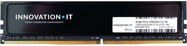 Оперативна пам'ять Innovation IT DDR4-3200 8192MB PC4-25600 Black (4251538817509) - зображення 2