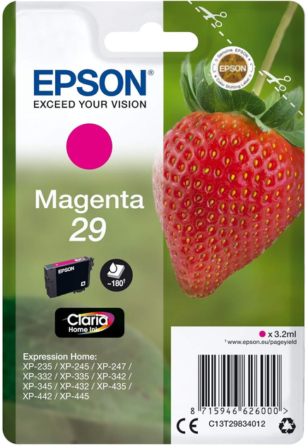 Tusz do drukarek Epson T29 3.2 ml Magenta (C13T29834022) - obraz 1