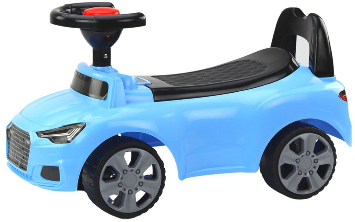 Jeździk Samochod LEAN Toys QX-3396 17696 z oparciem, klaksonem, schowkiem Niebieski (5905991005469) - obraz 3