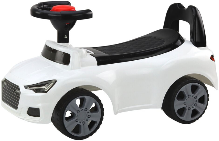 Машинка-толокар LEAN Toys QX-3396 17694 зі спинкою, клаксоном, відділенням для зберігання Біла (5905991005445) - зображення 4