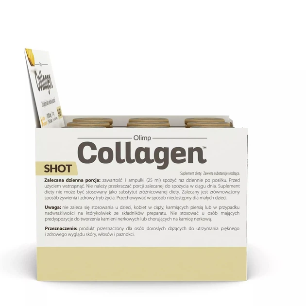 Препарат для суставов и связок Collagen 10000 mg Shot, 9*25 мл Ананас Olimp 000299326 - изображение 2