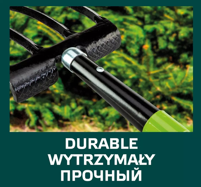 Widły do kopania Verto 4 zęby drewniany trzonek i uchwyt z tworzywa 15G041 (5902062045416) - obraz 7