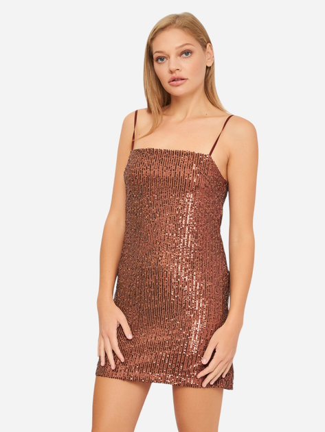 Сукня вечірня коротка літня жіноча Stradivarius 6268736441a M Коричнева від Rozetka на платформі USKIDKA Акція на Сукня вечірня коротка літня жіноча Stradivarius 6268736441a M Коричнева від Rozetka