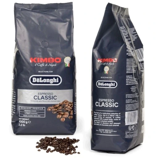 Кава в зернах Kimbo Delonghi Classic Espresso Arabica 1 кг - Фото 1 Кава в зернах Kimbo Delonghi Classic Espresso Arabica 1 кг - изображение 1