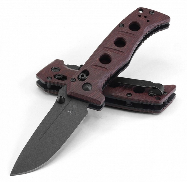 Нож складной карманный замок Axis lock Benchmade 273BK-2201 Sibert Mini Adamas, bordo, Limited, 194 мм - изображение 1