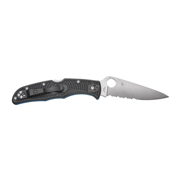 Ніж складальний Spyderco Endura 4 Thin Blue Line тип замка Back Lock C10FPSBKBL - зображення 1