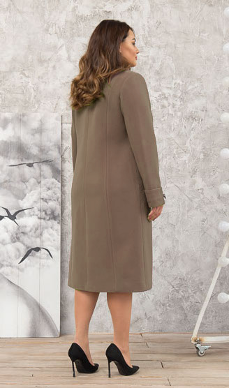 Демісезонне пальто з турецького кашеміру Lady Prestige Л614 60 беж - зображення 2