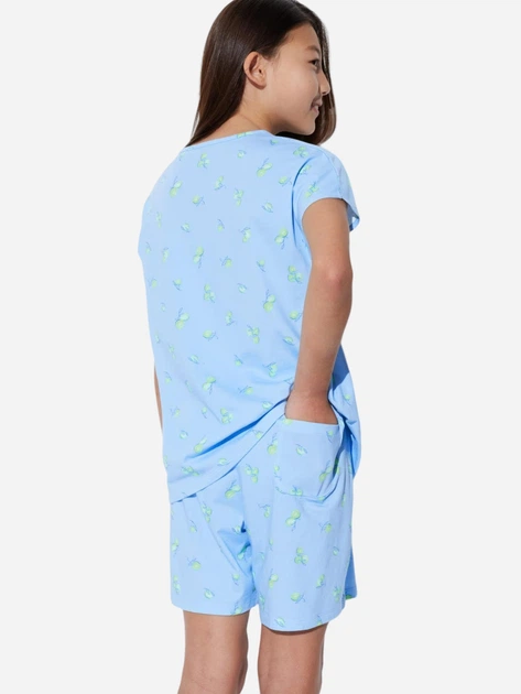 Детский летний комплект (футболка + шорты) для девочки Uniqlo 271707396 134 см Голубой (1159811406) - Фото 2 Детский летний комплект (футболка + шорты) для девочки Uniqlo 271707396 134 см Голубой (1159811406) - изображение 2
