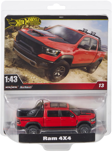 Машинка Hot Wheels Premium Ram 4 x 4 Pickup Truck Pojazd 1:43 (0194735220090) - зображення 1