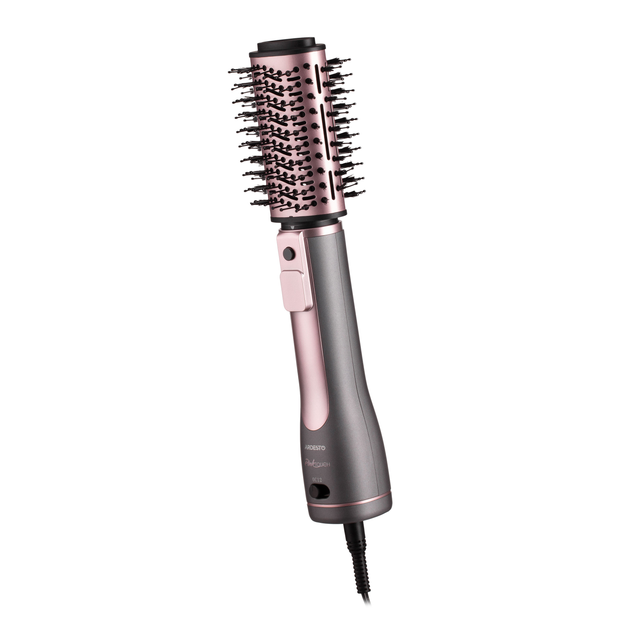 Фен-щетка для волос ARDESTO Brush Pink Touch 1200Вт LED-дисплей / 4 насадки Серый с розовым (HD-CR300PT) - изображение 1
