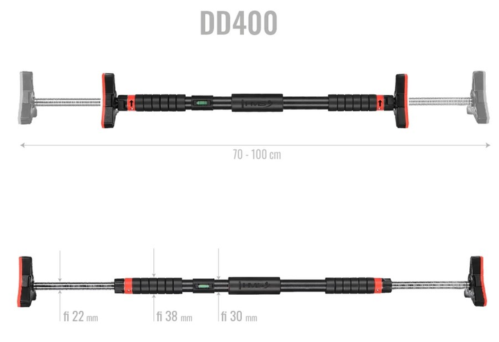Турнік розсувний HMS DD400 70-100 см (5907695552478) - зображення 12