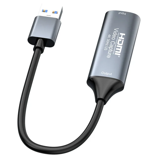 HDMI в USB зовнішня відеокарта відеозахоплення для ноутбука ПК, адаптер оцифровка запис 60к/с ХДМІ в ЮСБ ( HDMI Video Capture card USB AY103 ) - зображення 5