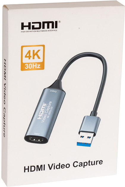 Внешняя карта видеозахвата PowerPlant HDMI (F) - 3.0 USB (M) (HDVC2-C) (CA914692) - изображение 3