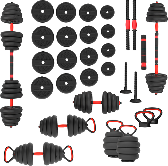 Zestaw ciężarów HMS PRO SET 6 w 1 SGN140 40 kg (5907695553024) - obraz 1