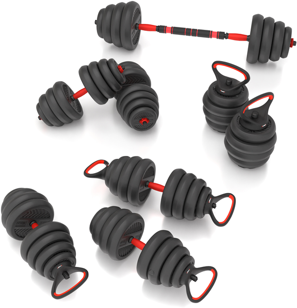 Набір обтяжувачів HMS PRO SET 6 в 1 SGN140 40 кг (5907695553024) - зображення 4