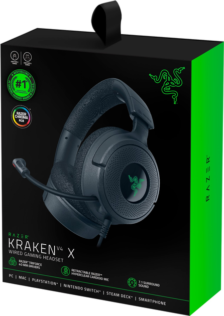 Навушники Razer Kraken V4 X (RZ04-05180100-R3M1) купити в