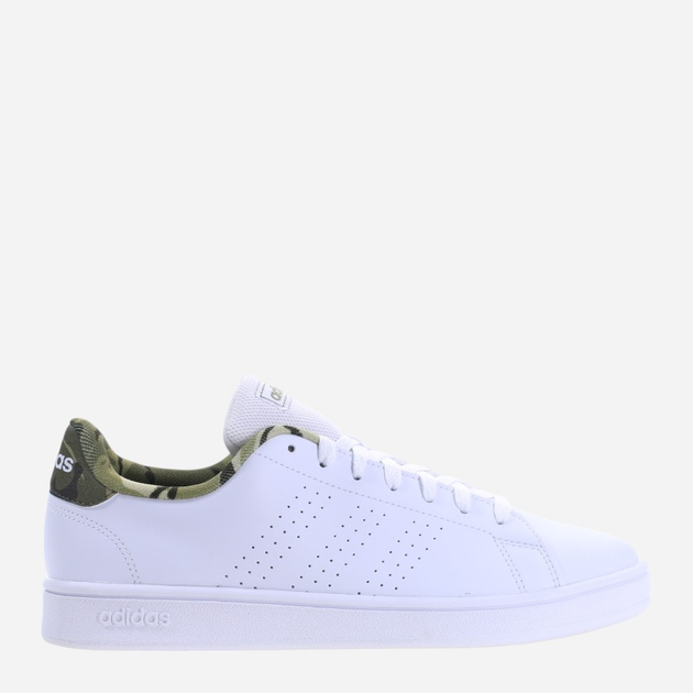 Tenisówki męskie z eko skóry adidas Advantage Base IF8558 43.5 Biały/Zielony (4066759047327) - obraz 1